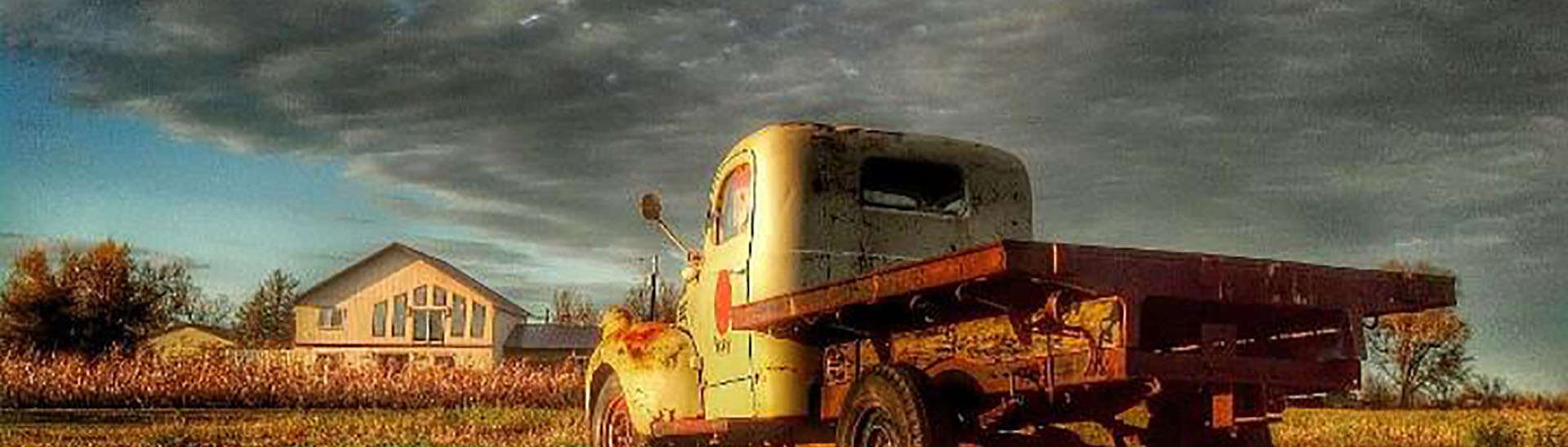 South Dakota pheasant hunting lodge field transportation truck